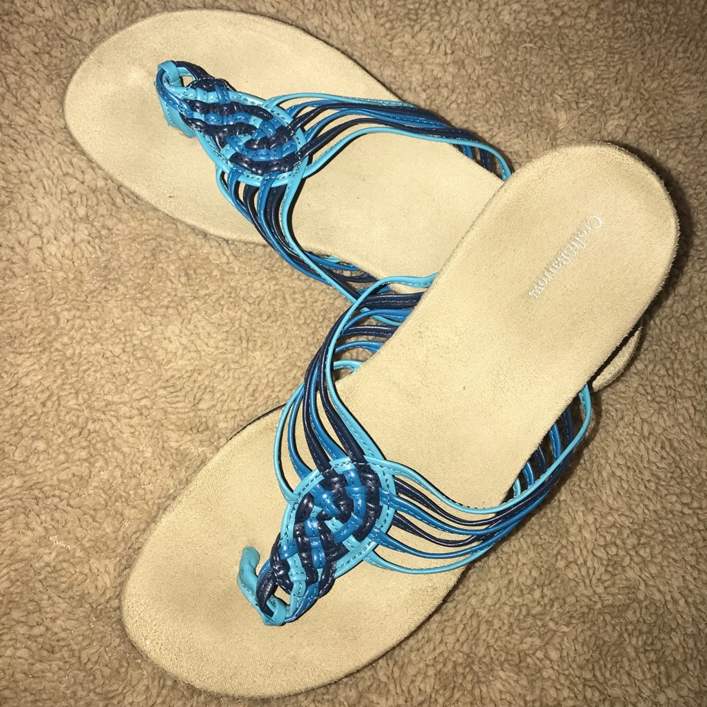 Croft & Barrow Blue Sandals. Size 7 Medium Womens